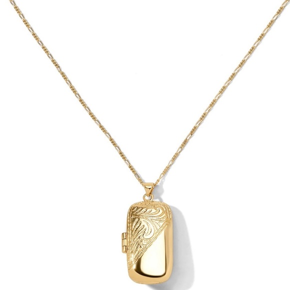 New Vanessa Mooney THE CHERISH NECKLACE gold locket pendant necklace - Picture 3 of 3